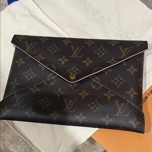 Louis Vuitton Monogram Envelope Clutch - Black and Brown Large Kiragami only